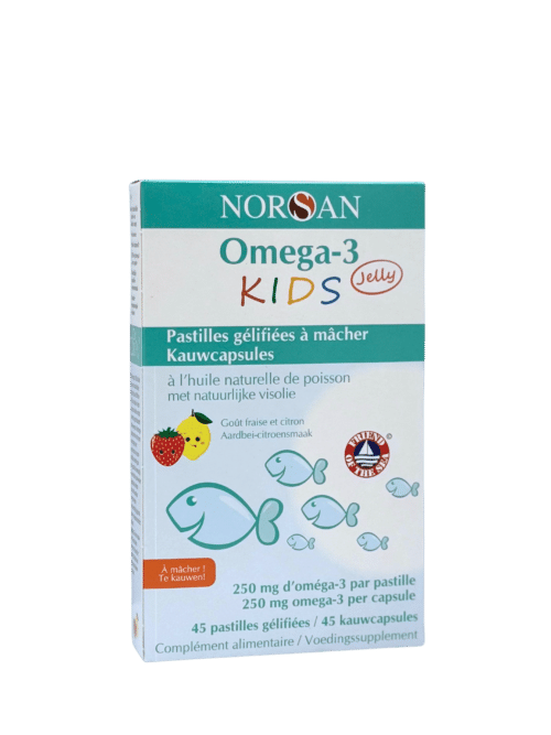 Omega-3 Kids Gummies - smakelijke gummies voor kinderen, rijk aan EPA en DHA, ter ondersteuning van hersenfunctie en gezichtsvermogen.