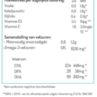 voedingswaarden Omega-3 Kids Olie