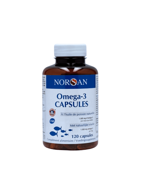 NORSAN Omega-3 Capsules – Hoogwaardige visolie in handige capsulevorm met 1.500 mg omega-3 per dag